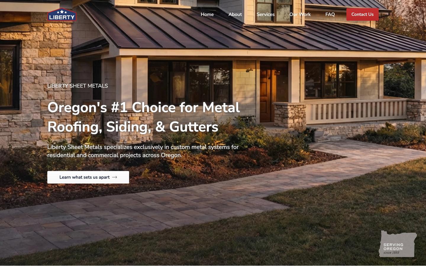 Liberty Sheet Metals homepage